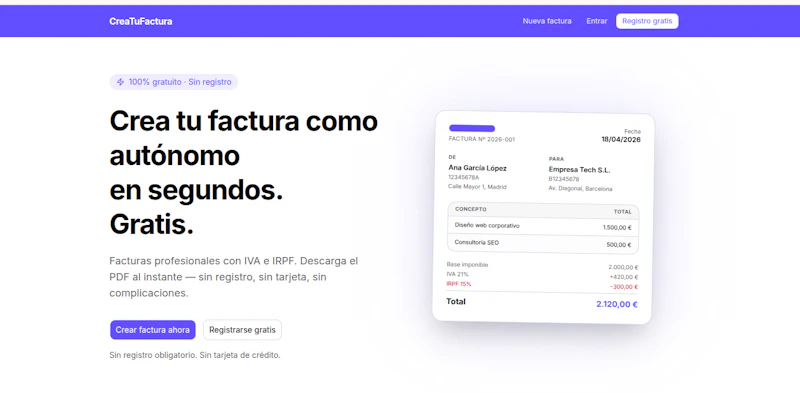 CreaTuFactura screenshot 2