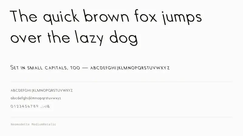 Neomodette by Cast Iron Type screenshot 6