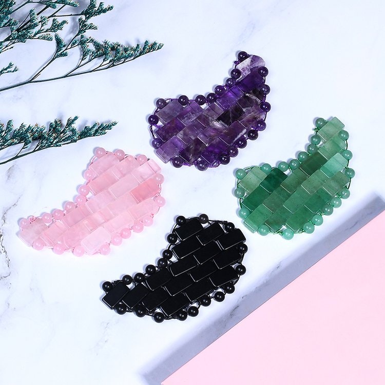 Natural Gemstone Moon Shaped Eyey Mask  