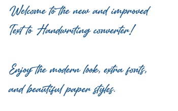 Text to handwriting gallery image