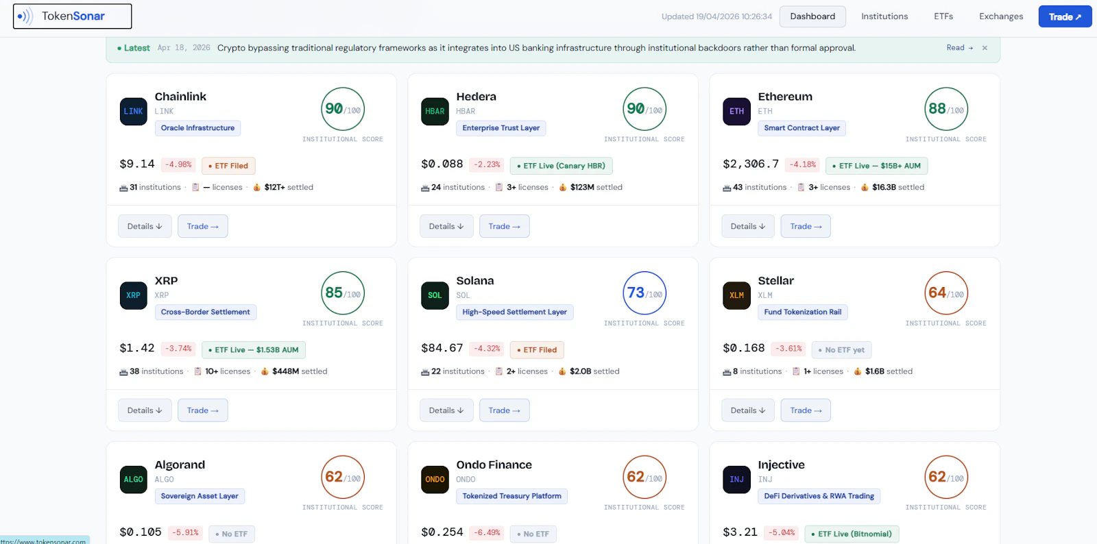 TokenSonar screenshot 1