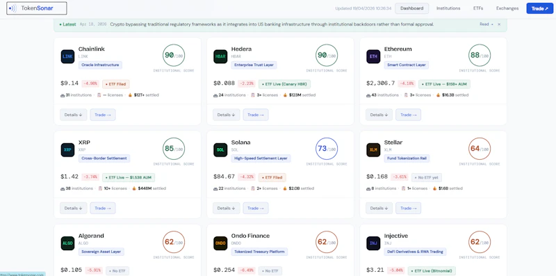 TokenSonar screenshot 1