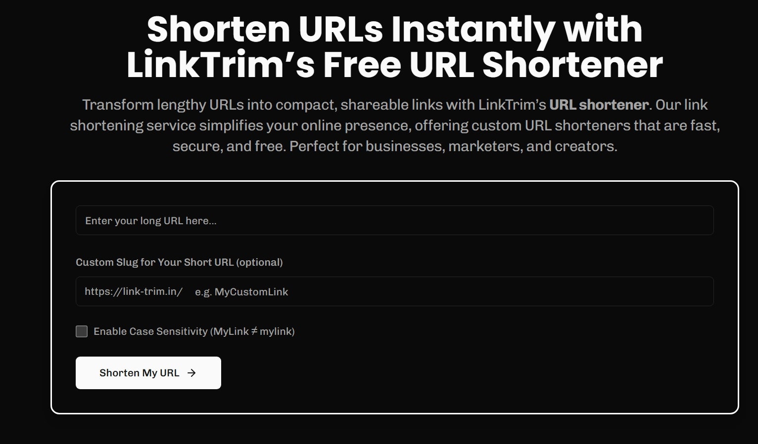 LinkTrim - Shorten smarter. Share faster media 1