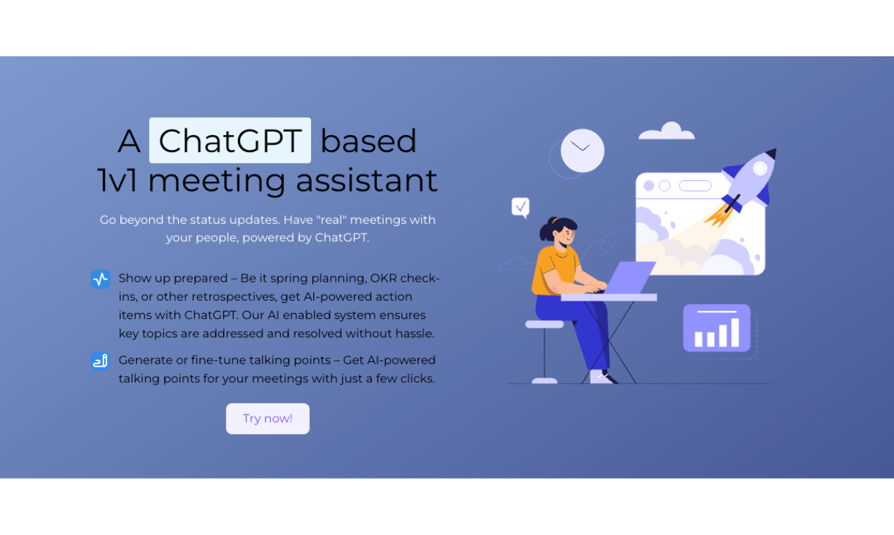 startuptile 1v1 for Slack-ChatGPT-powered 1-on-1 meeting assistant for Slack