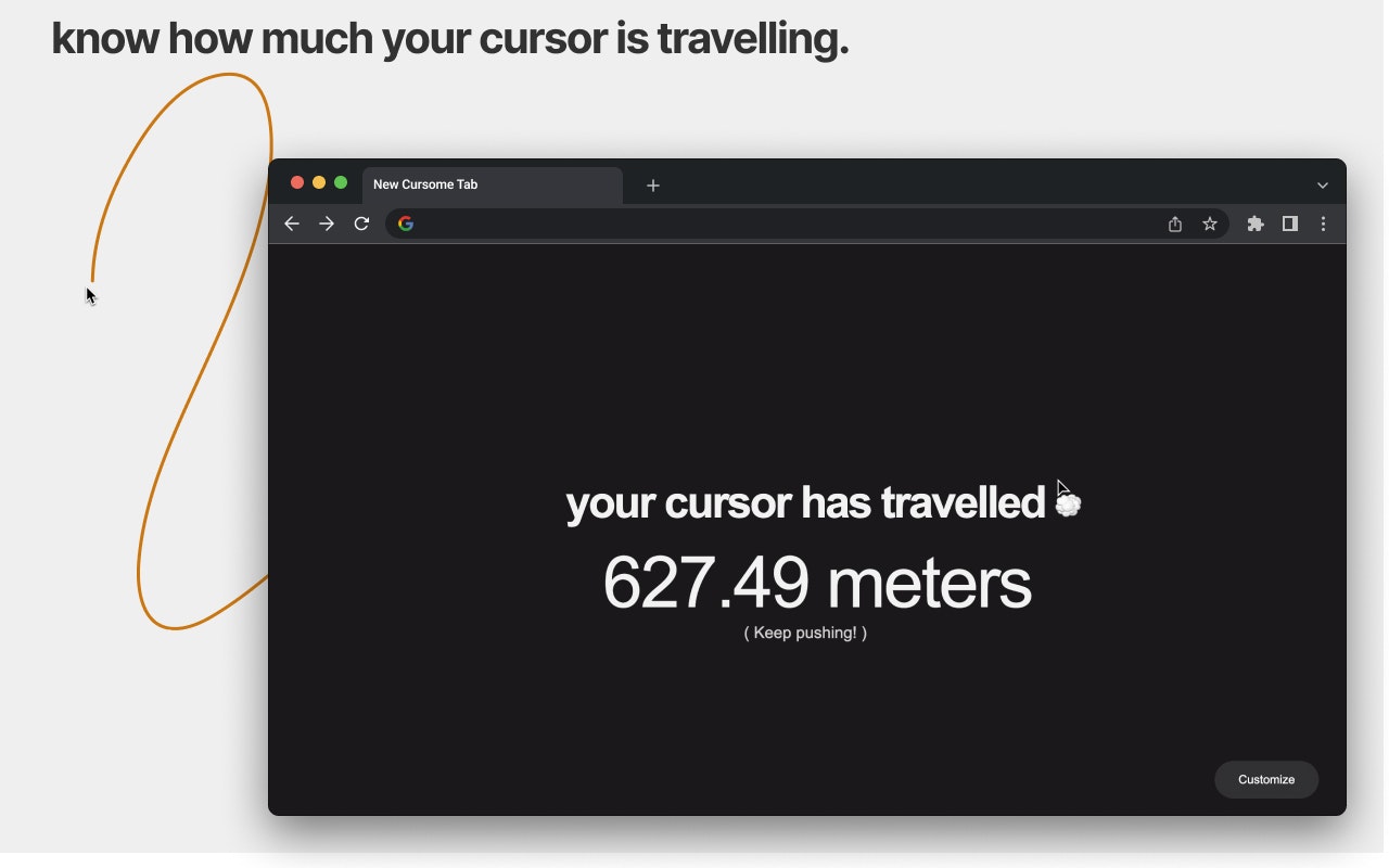 Media Susunan - Tracker jarak kursor 1