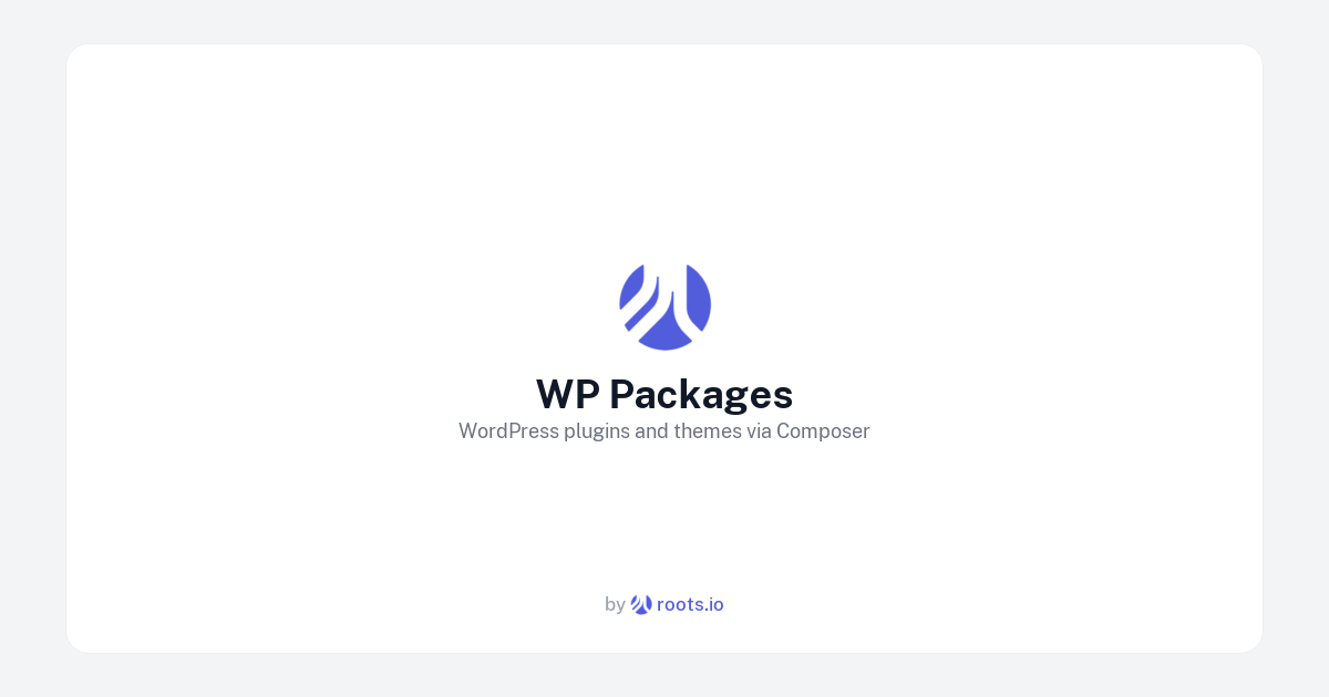WP Packages — a WPackagist Alternative gallery image