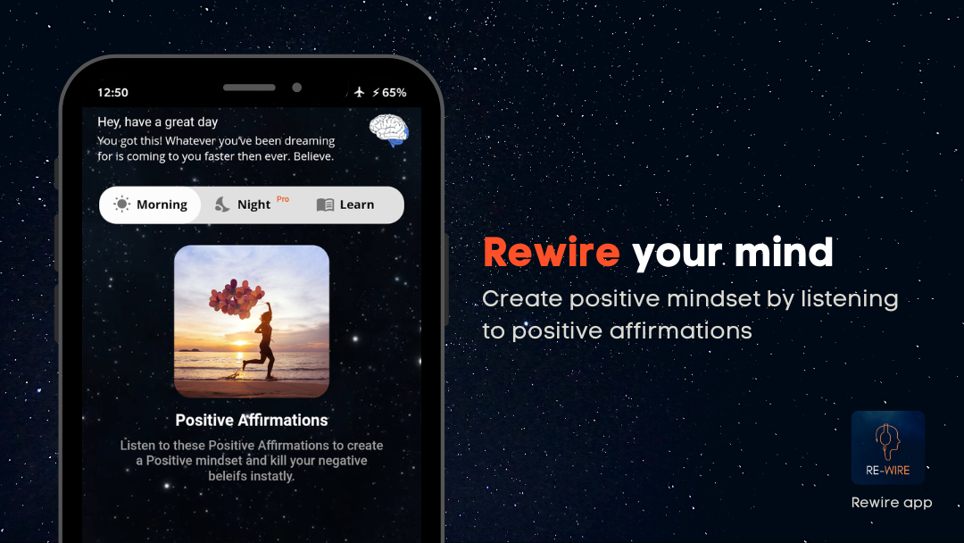 Rewire - audio affirmations app. gallery image