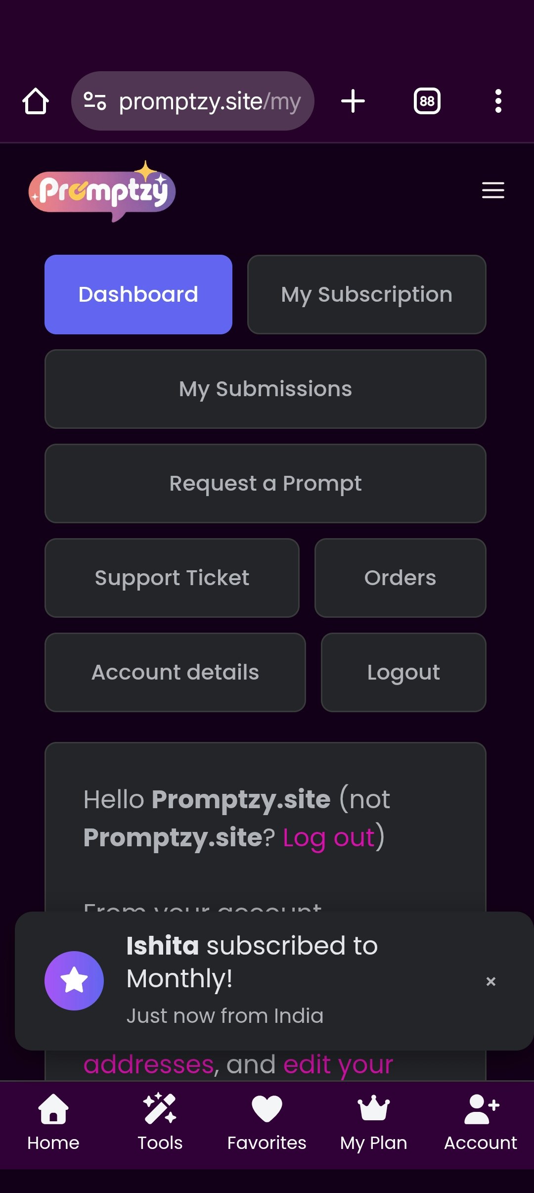 promptzy.site - Screenshot 2 preview