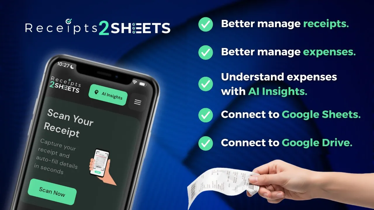 Receipts2sheets App gallery image