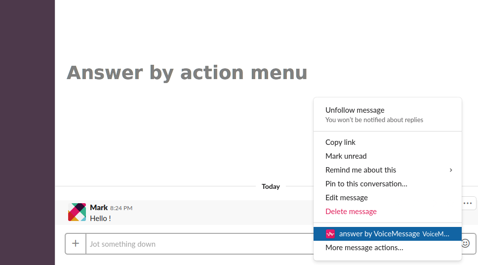 VoiceMessage slack bot gallery image
