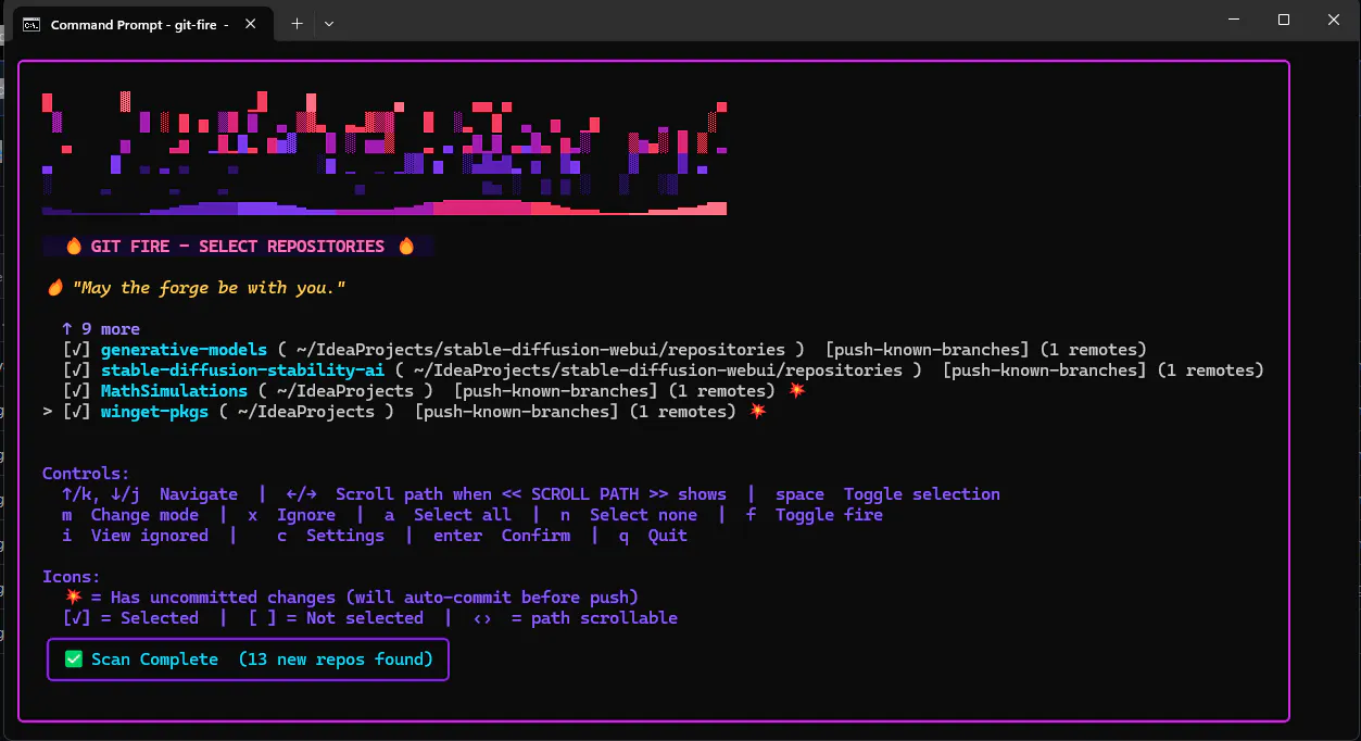 git-fire: One command to back up every Git repo you have; and more ...
