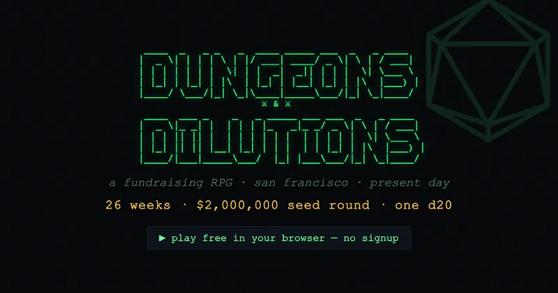 Dungeons & Dilutions — a fundraising RPG screenshot 1
