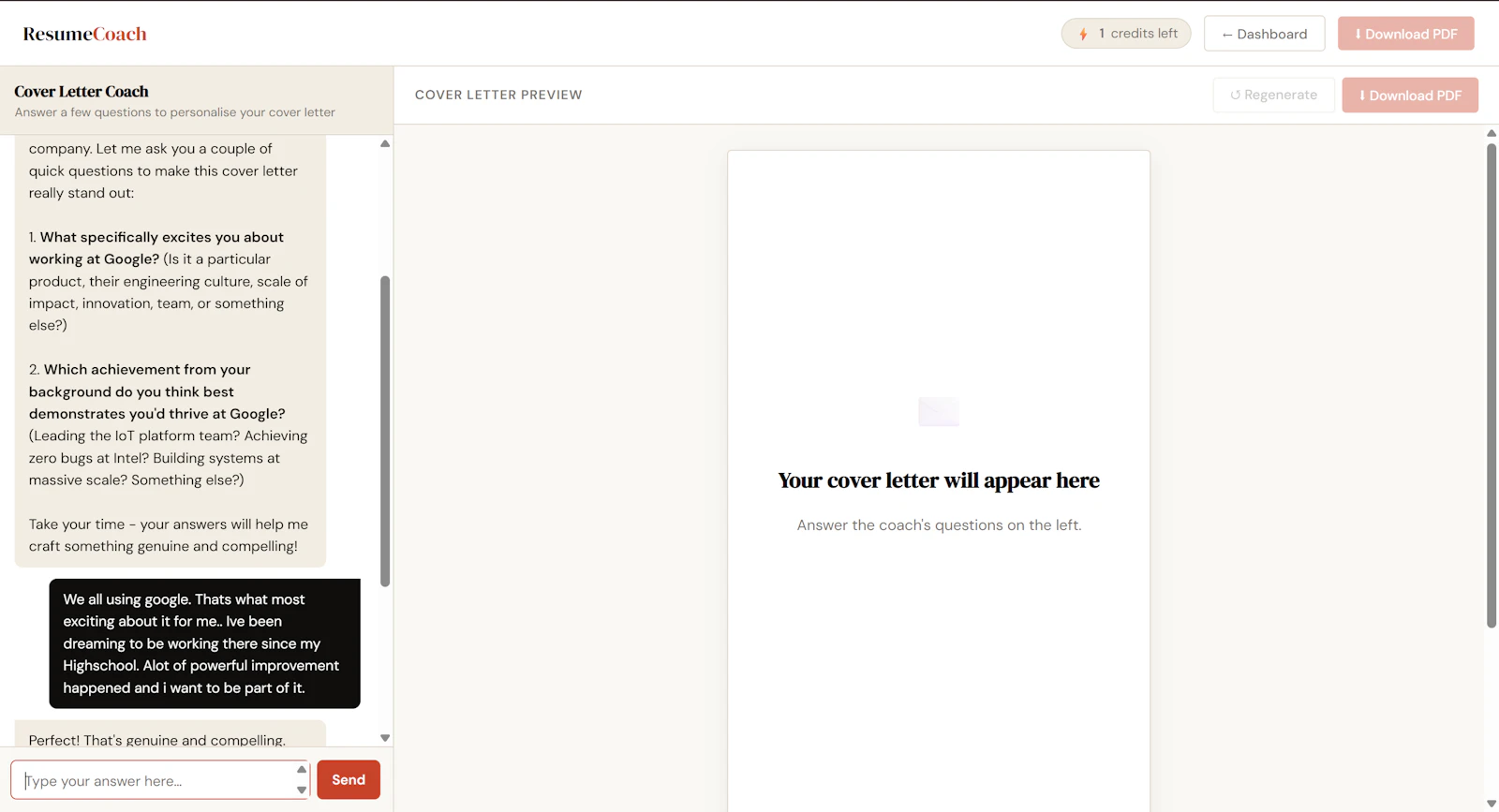 ResumeCoach AI screenshot 2