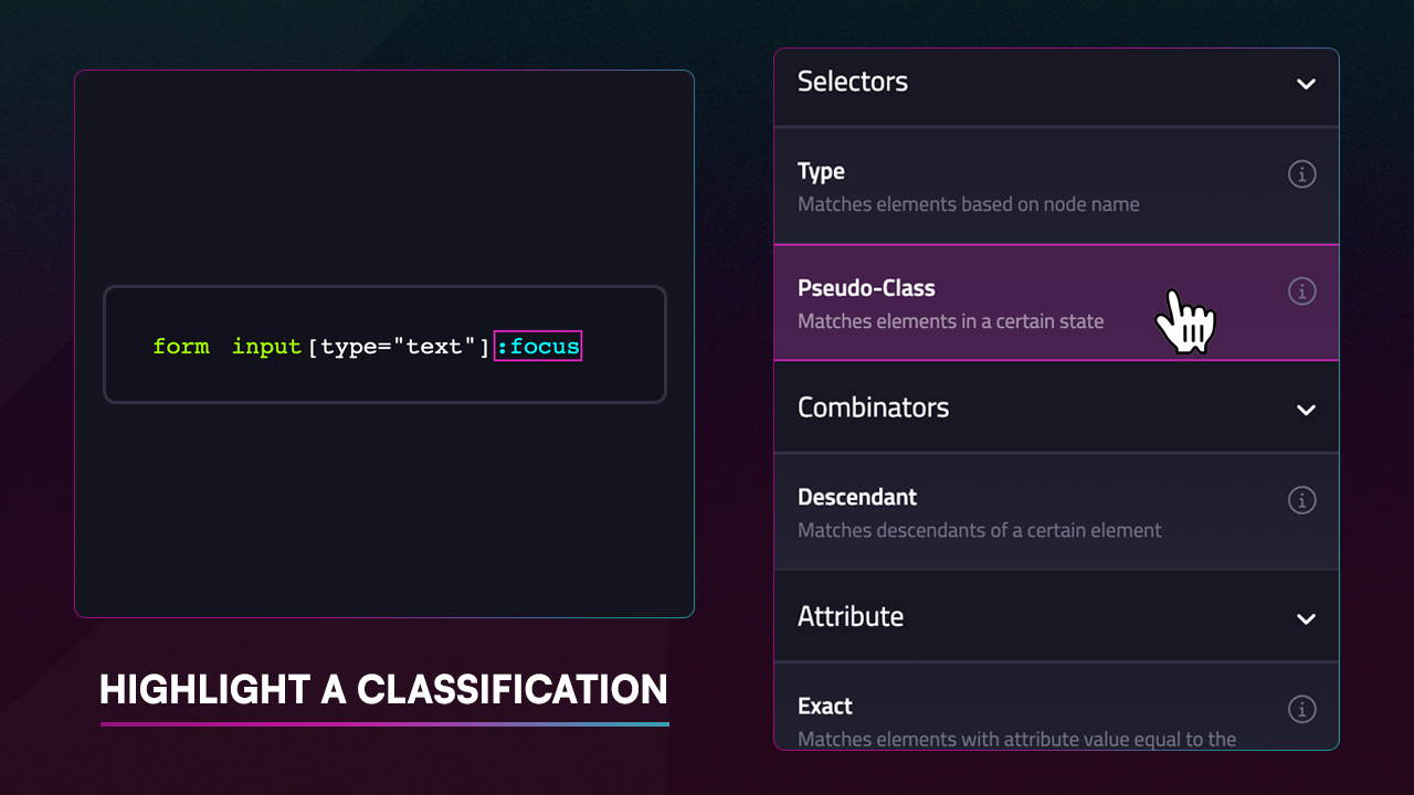 Classificador de seletores/combinadores CSS media 2