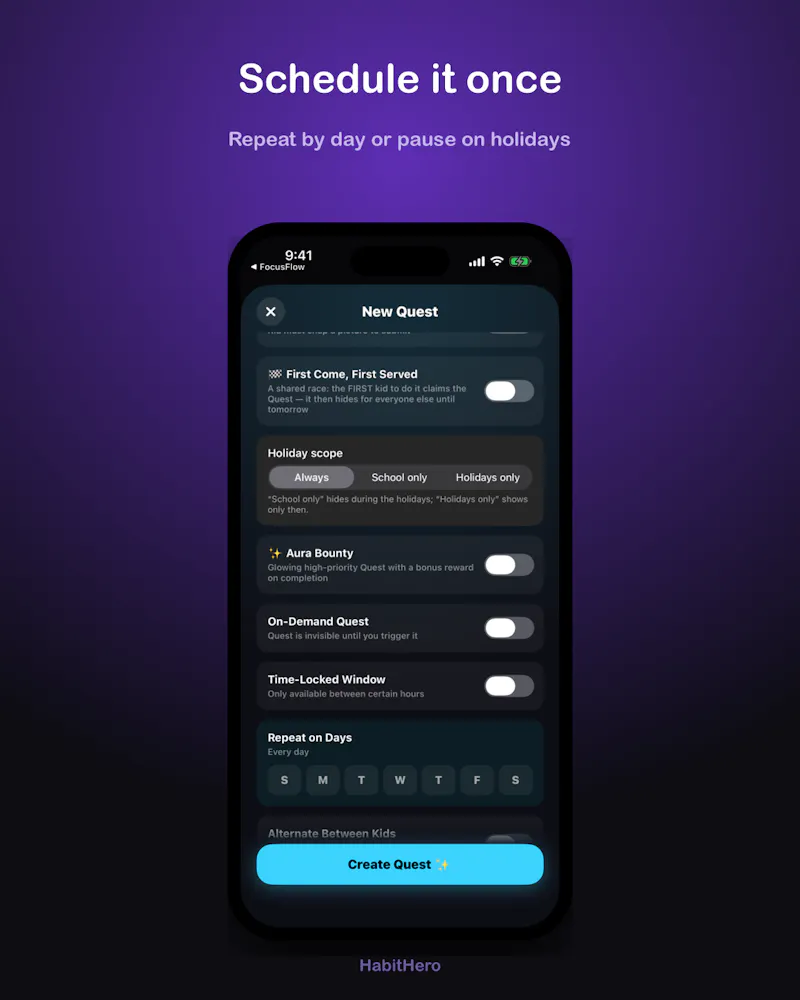 HabitHero - Gamified Chores screenshot 3