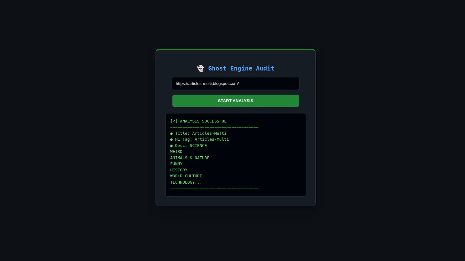 SEOGhostEngine: Fast Metadata Scraper のプロダクトバナー