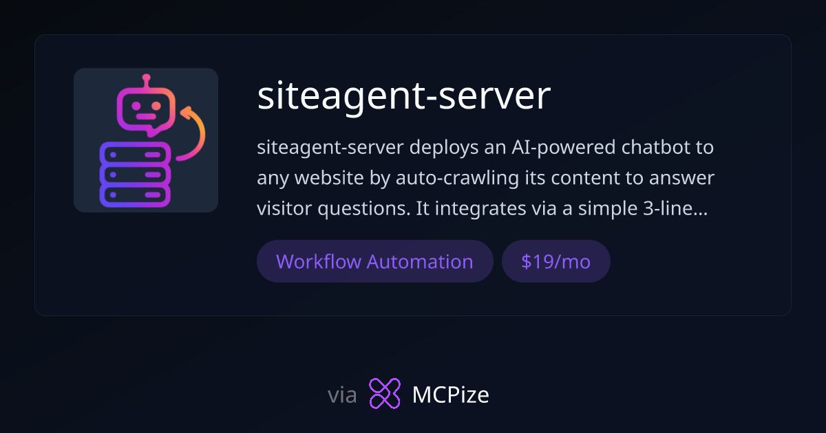 SiteAgent MCP gallery image