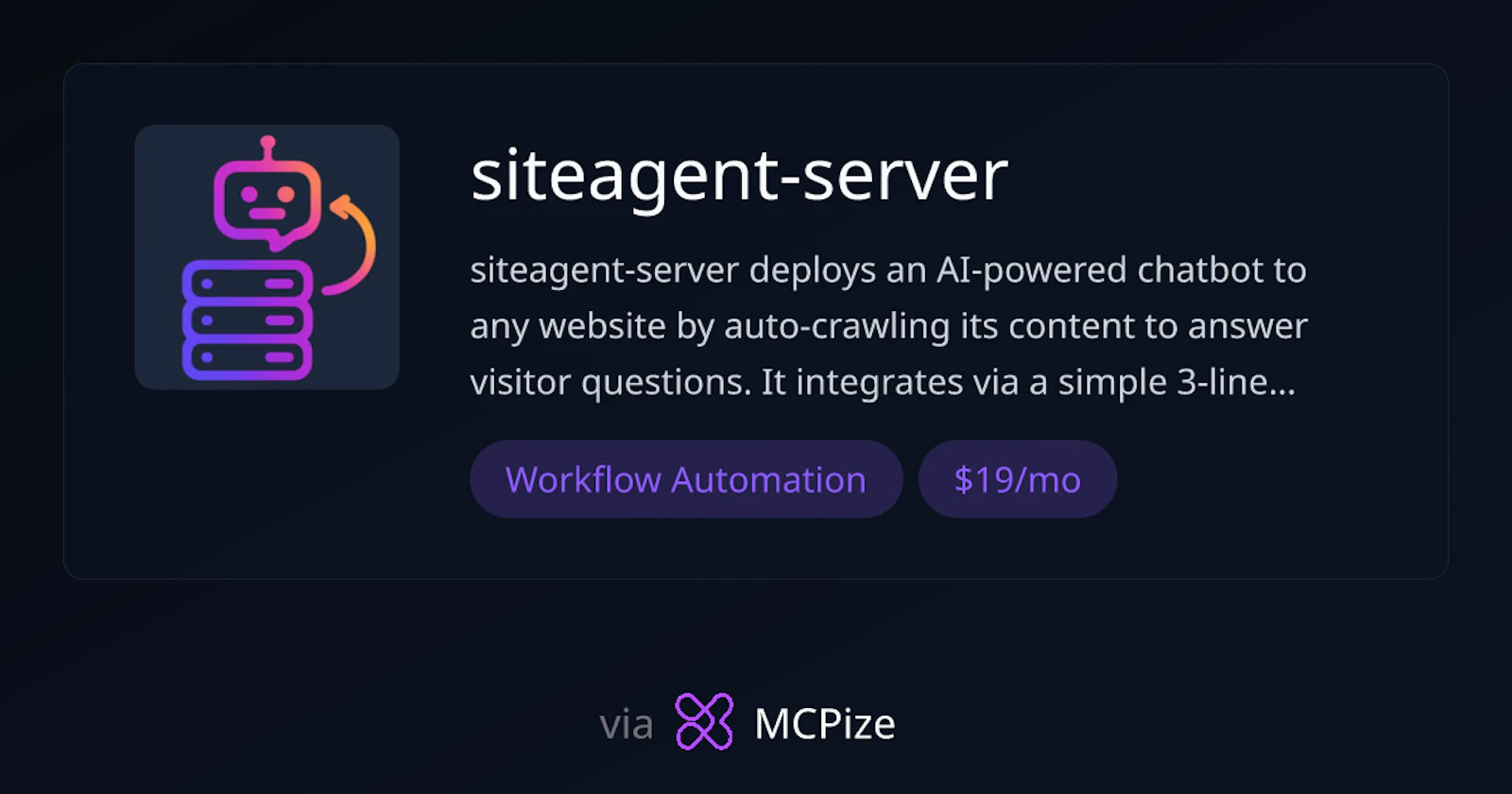 SiteAgent MCP screenshot 1
