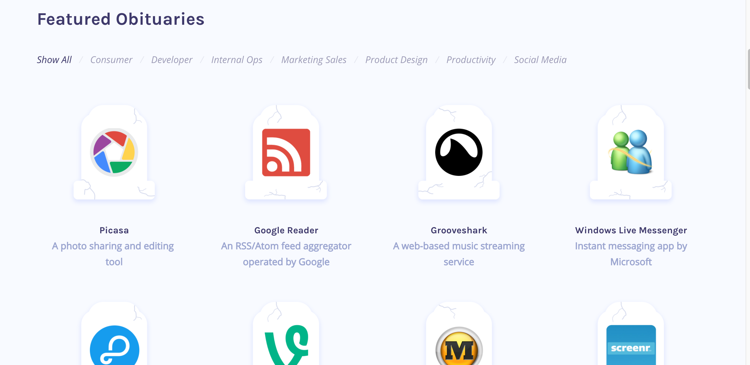 Product Graveyard gallery image