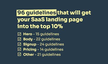 SaaS landing page optimization checklist gallery image