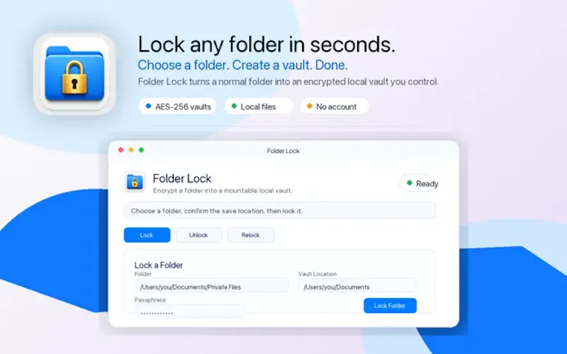 Folder Lock Vault screenshot 1