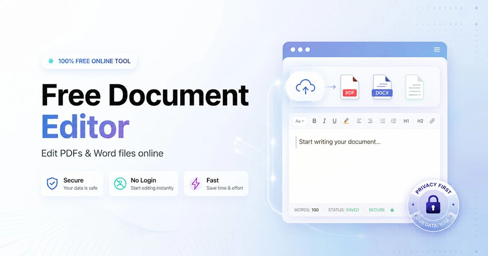 FDM AI Document Editor Online screenshot 1