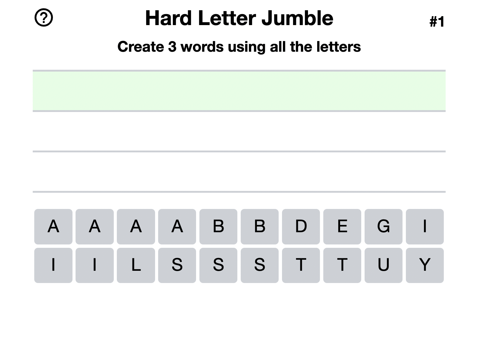 Letter Jumble gallery image