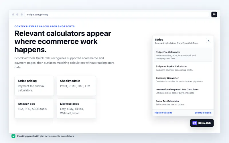 EcomCalcTools Quick Calc screenshot 3