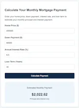 Pure Equity Mortgage Calculator gallery image