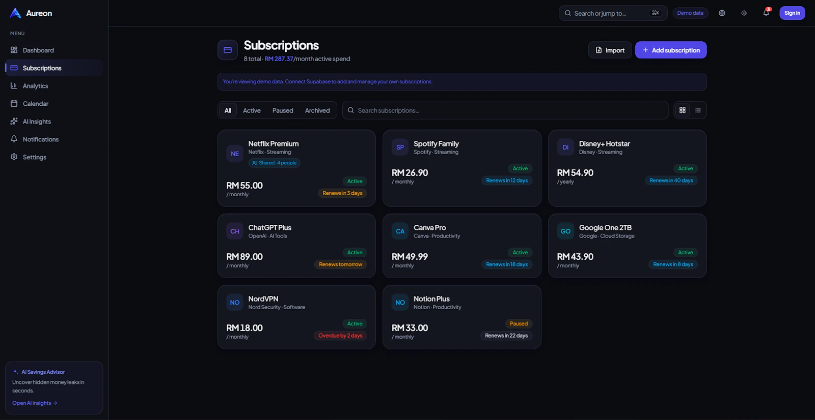 Aureon Beta screenshot 3