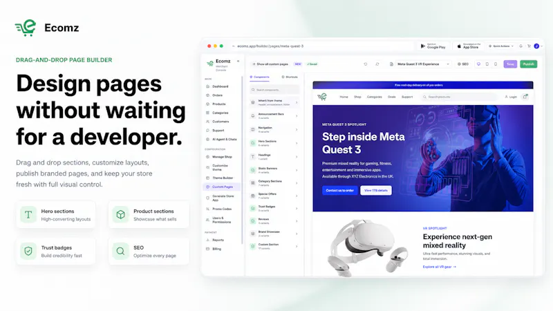 Ecomz AI Multi-Tenant SAAS Store Builder screenshot 10