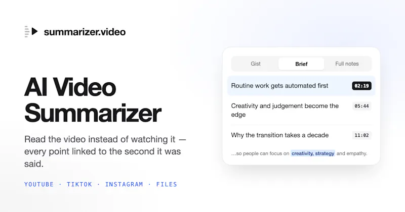 summarizer.video screenshot 1