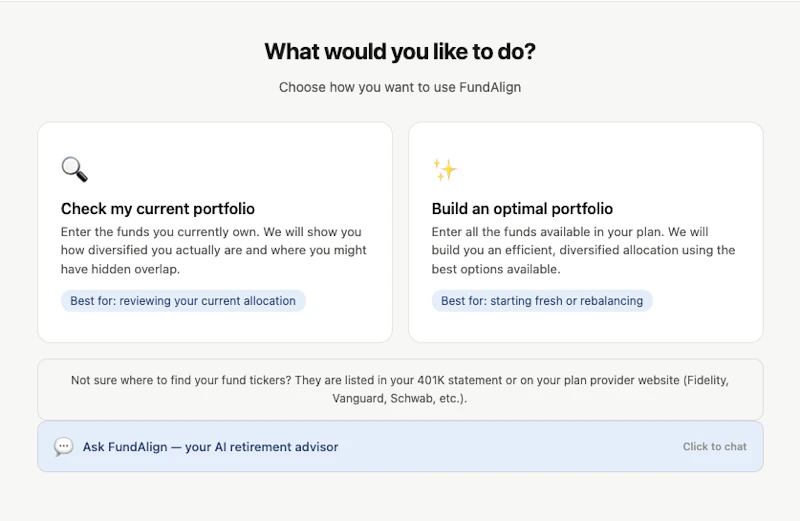FundAlign screenshot 2
