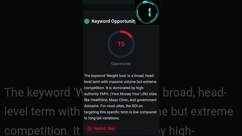 Keyword Insight Pro screenshot 1 (video preview)