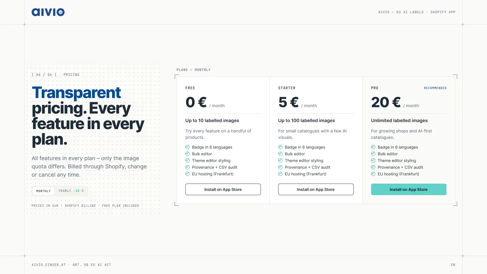 Aivio – EU AI Labels Shopify  screenshot 4