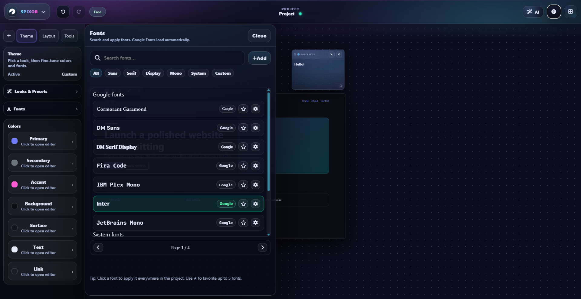 Spixor: Your new no code website builder gallery image