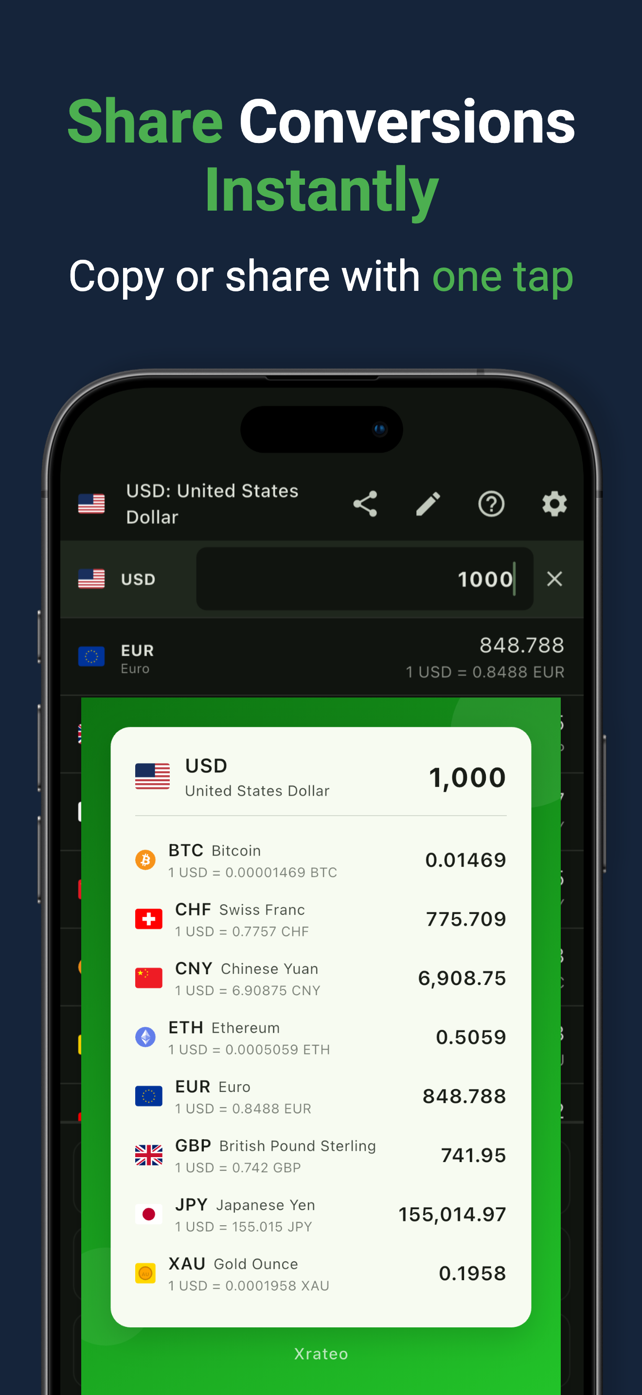 Xrateo: Currency Converter gallery image