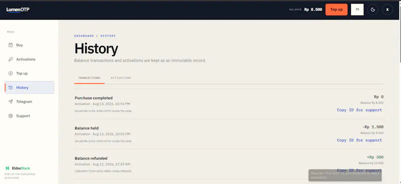 LumenOTP screenshot 2
