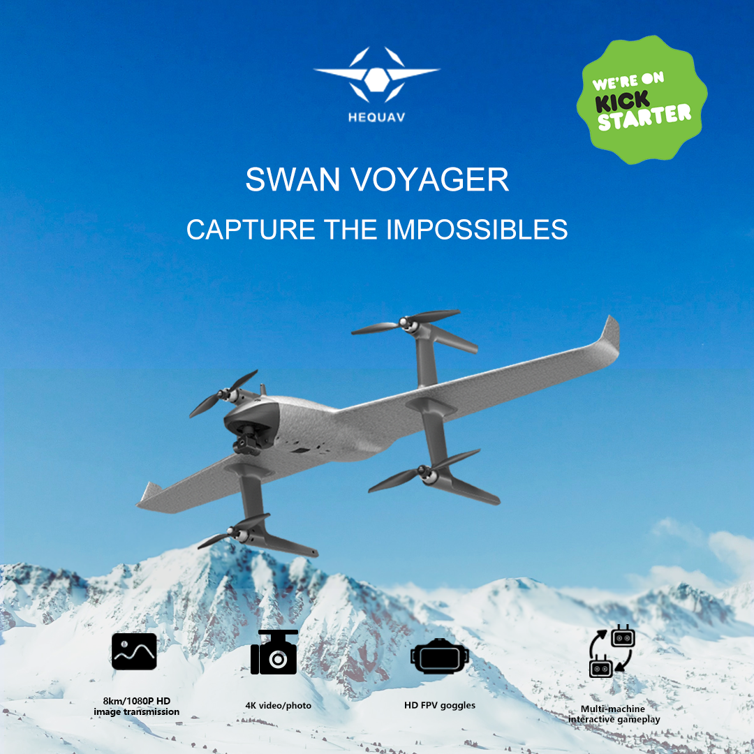 Hequavtech Swan Voyager - Copter and Plane 2 in 1 สำหรับ FPV & การถ่ายทำ media 2