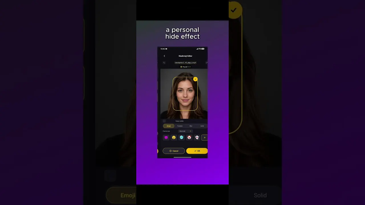 Maskmoji: hide face in video gallery image