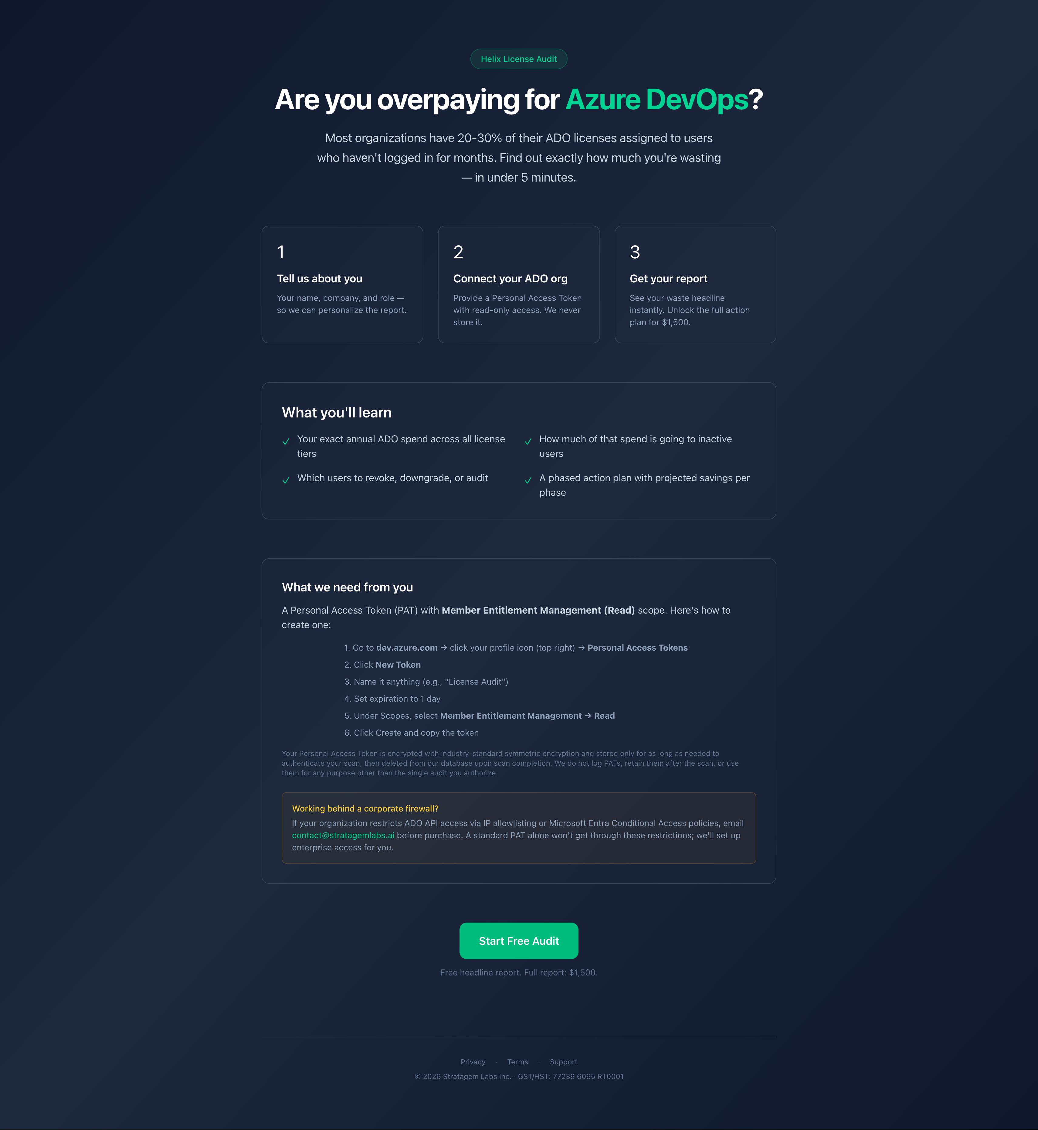 HALA — Helix ADO License Auditor