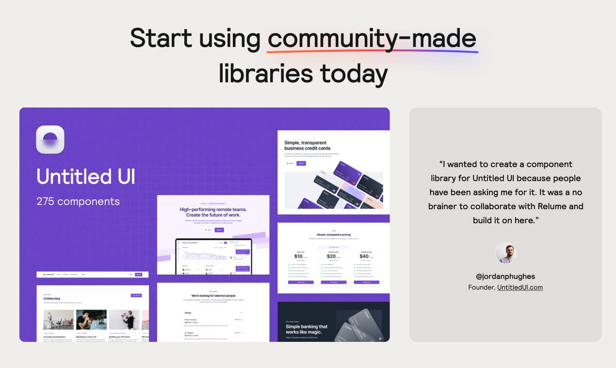 Média Library Relume 2.0 - Créez et partagez vos propres bibliothèques de composants WebFlow 5