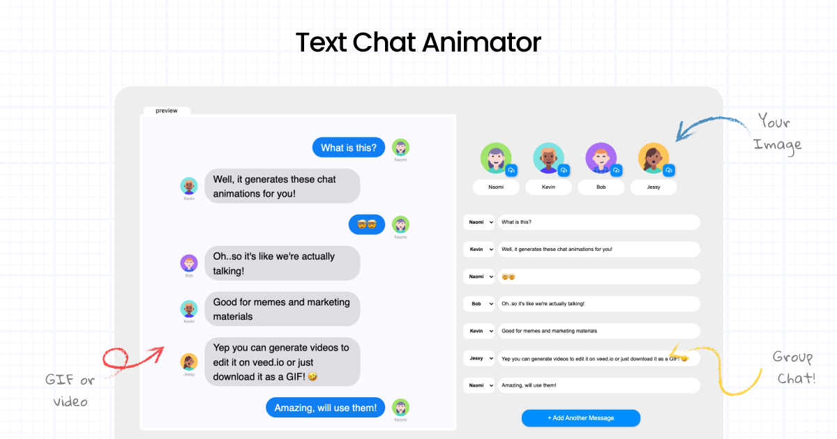 Sms chat animator