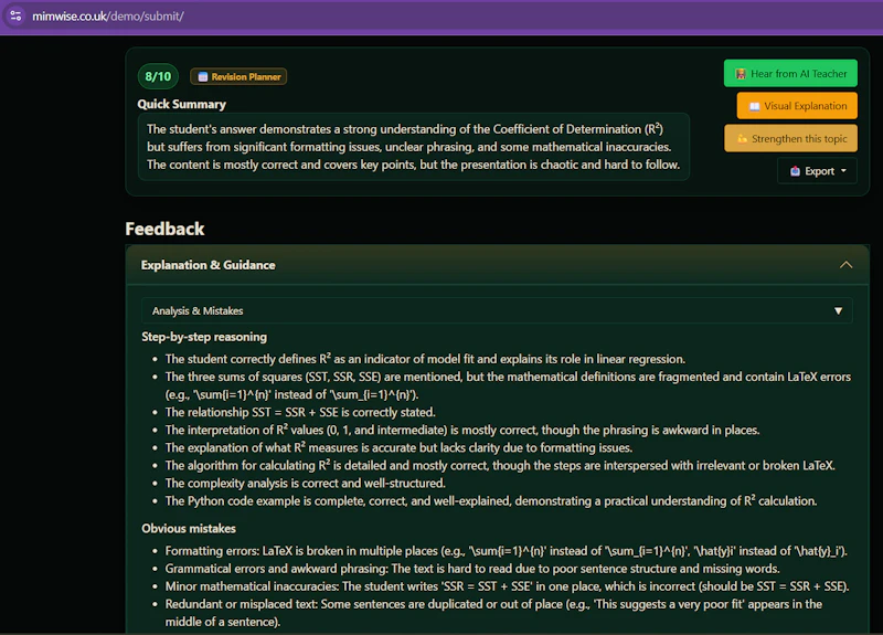 MimWise: Lecture Slide Explainer screenshot 8