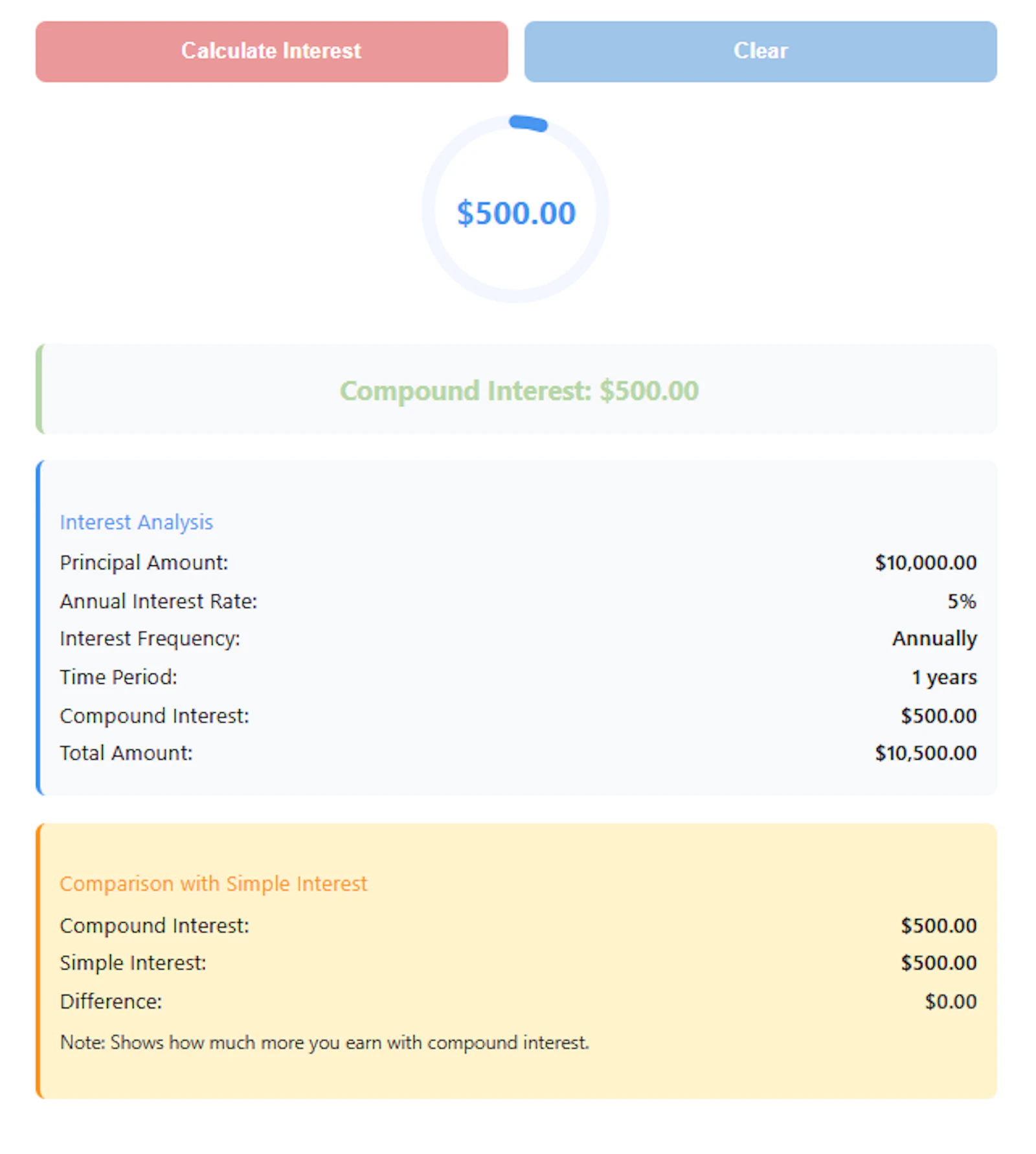Compound Interest Calculator (Excel/PDF) screenshot 2
