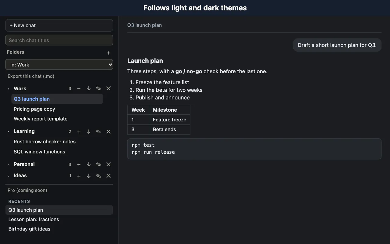 Chat Folders for Claude gallery image