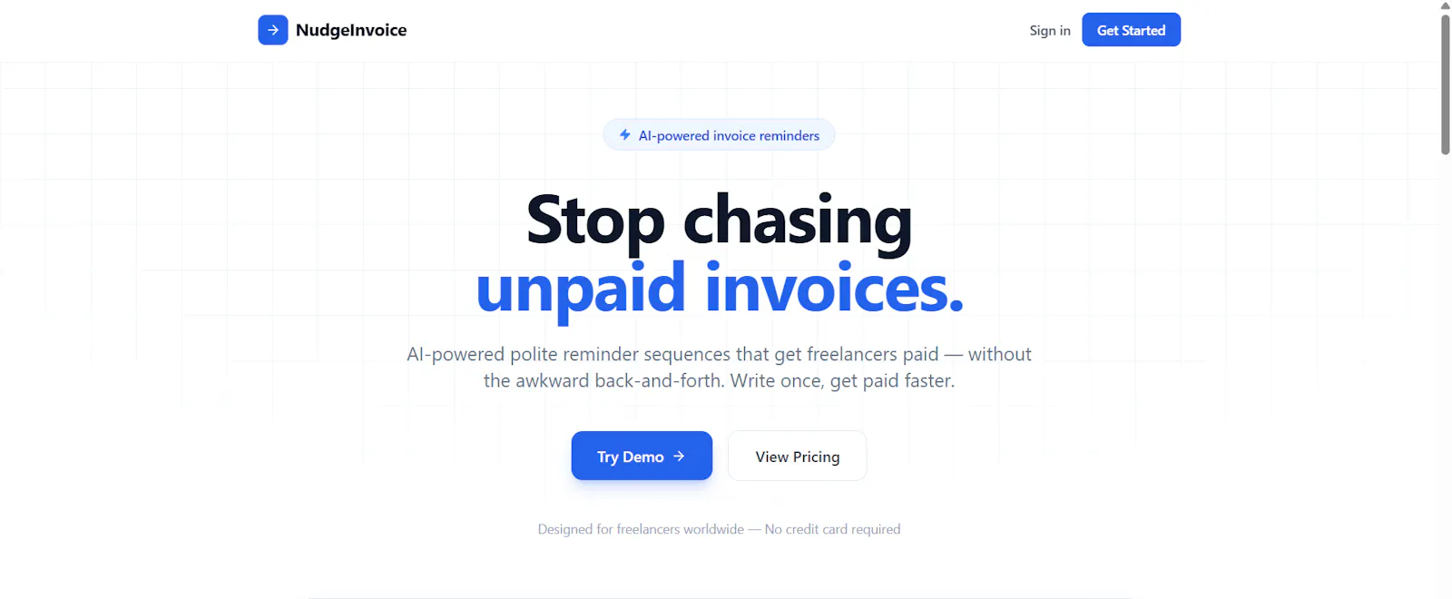 NudgeInvoice screenshot 1