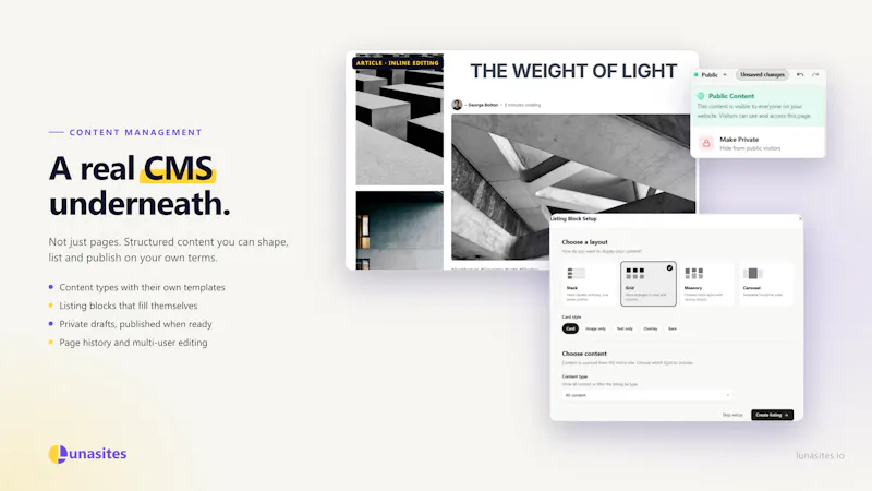 LunaSites! Website builder with MCP screenshot 7