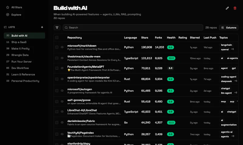 Stars Organizer screenshot 3