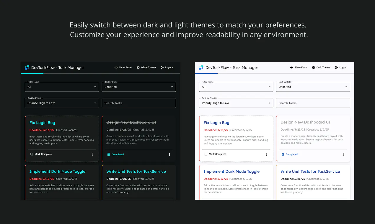 DevTaskFlow gallery image